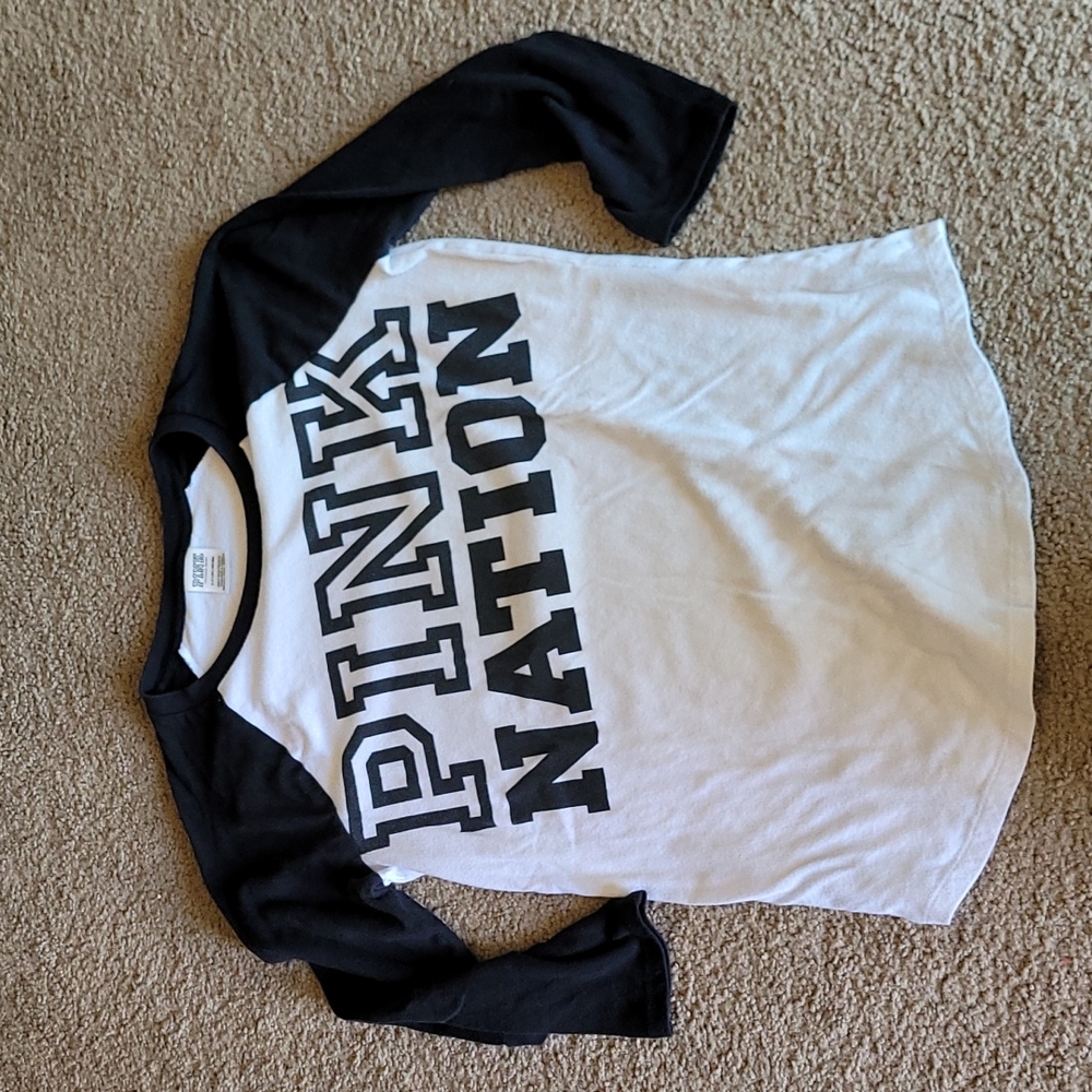 Pink 3/4 sleeve tee
